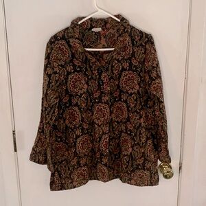 Habitat dark brown brocade tapestry style jacket Size Medium